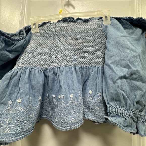 American eagle cropped off shoulder long sleeve blouse - Picture 2 of 6